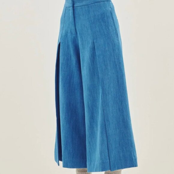 PALMER HARDING Striped Exaggerated Wide Leg Womens 2/4 Exhale Culotte Pants - Picture 5 of 12